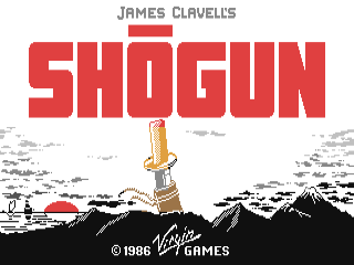 James Clavell's Shogun title screen for Commodore 64
